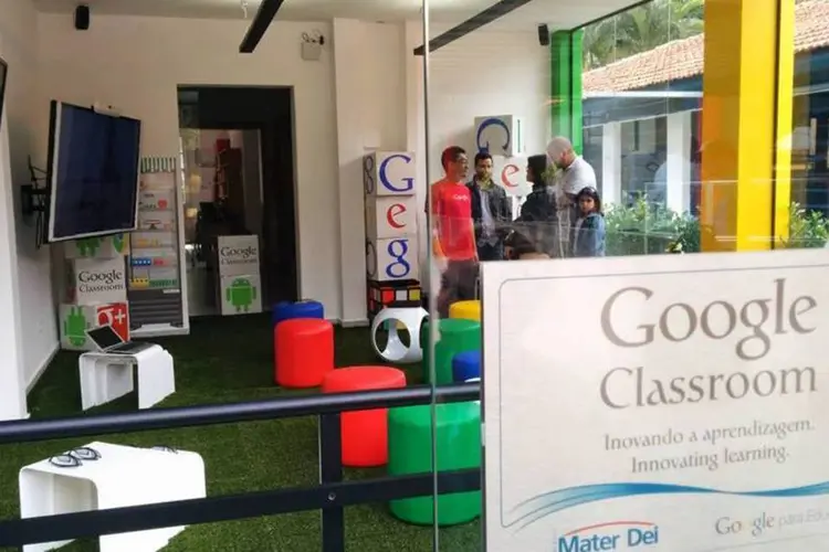 
	Sala Google: a ideia &eacute; criar um ambiente diferente para o ensino
 (Divulgação/Facebook/Colégio Mater Dei)