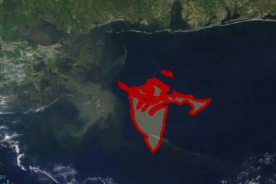 Google Earth mostra mancha de petróleo no Golfo do México