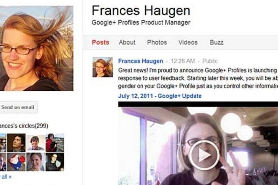 Usuário poderá esconder seu sexo no Google+