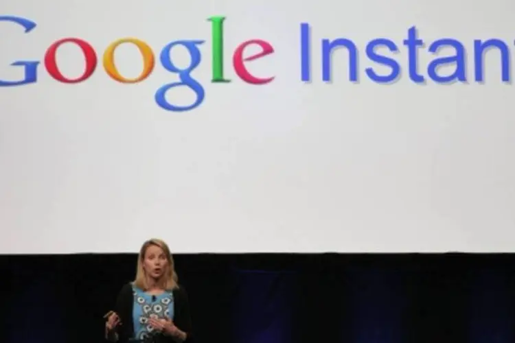 Marissa Mayer, vice-presidente da empresa, apresenta o Google Instant