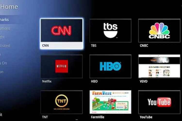 O Google TV compete com soluções dos fabricantes de televisores para a exibição de conteúdo da internet na TV (Reprodução)
