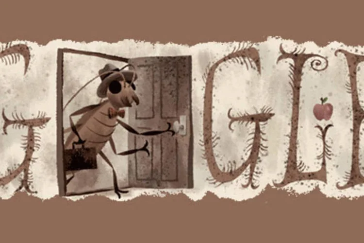 Google escolhe obra "A Metamorfose" para homenagear os 130 anos do nascimento do escritor Franz Kafka (Reprodução/Exame.com)