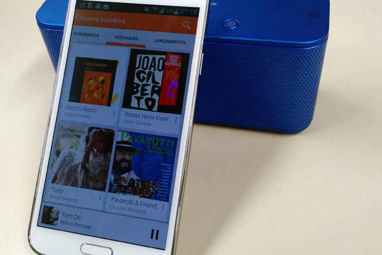 Google Play Music: serviço rodando em um Galaxy S5 (Victor Caputo/EXAME.com)