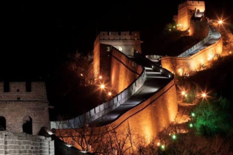 Chuva derruba parte da Muralha da China