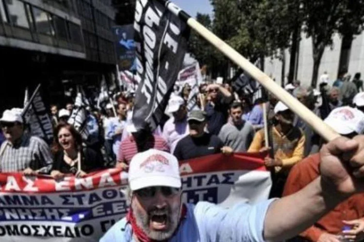 Gregos foram às ruas protestar contra arrocho do governo (Aris Messinis/AFP)