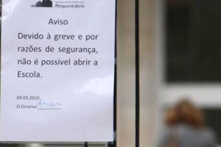 Em Lisboa, uma escola não abriu por &#039;razões de segurança&#039; relacionadas à greve (.)
