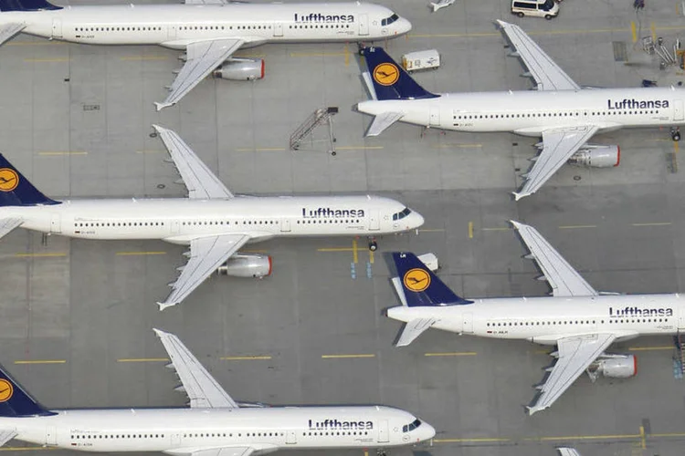 
	Lufthansa: as partes negociam um novo conv&ecirc;nio e n&atilde;o chegaram a acordo sobre aposentadorias
 (REUTERS/Johannes Eisele/Files)