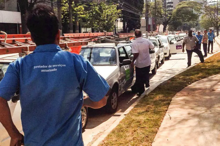 Greve de funcionários de prestadora de serviços da Vivo em São Paulo (Pedro Francisco/Fotos Públicas)