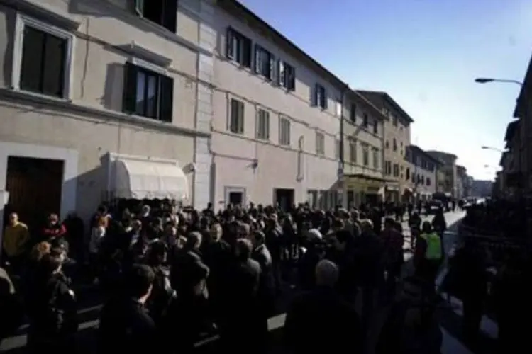 Grosseto foi invadido pelos meios de comunicação do mundo todo (Filippo Monteforte/AFP)