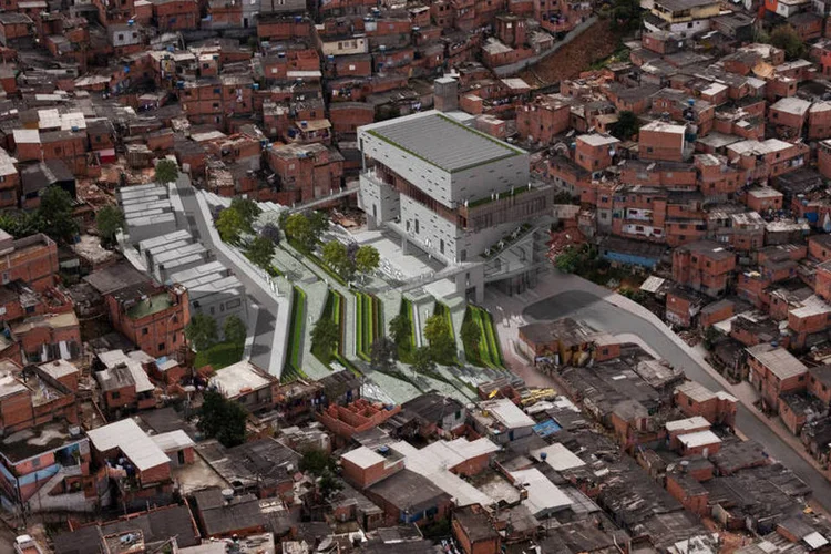 Ele inclui área para agricultura urbana, sistema de gestão de águas, anfiteatro público, escola de música, pequena sala de concertos e instalações esportivas (Divulgação)