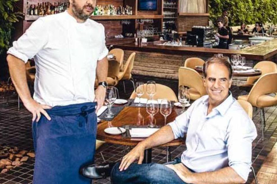 Barros e Kress, do Grupo Egeu: o chef cozinha, o empresário administra (Germano Lüders/EXAME.com)