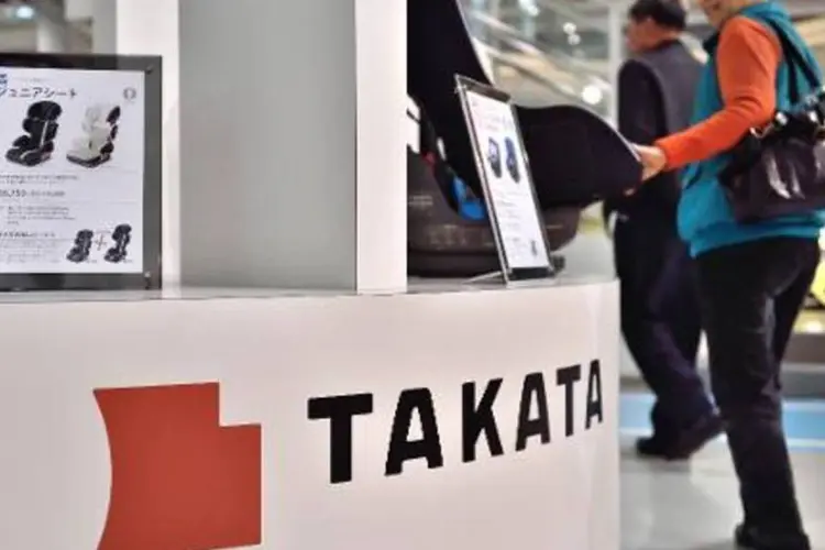 Show room do grupo japonês Takata, fabricante de peças automotivas: grupo está sendo investigado por airbags defeituosos (Kazuhiro Nogi/AFP)