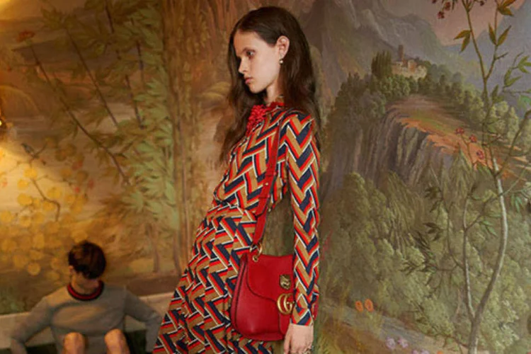 Campanha da Gucci: modelo magra demais chamou a atenção (Reprodução)