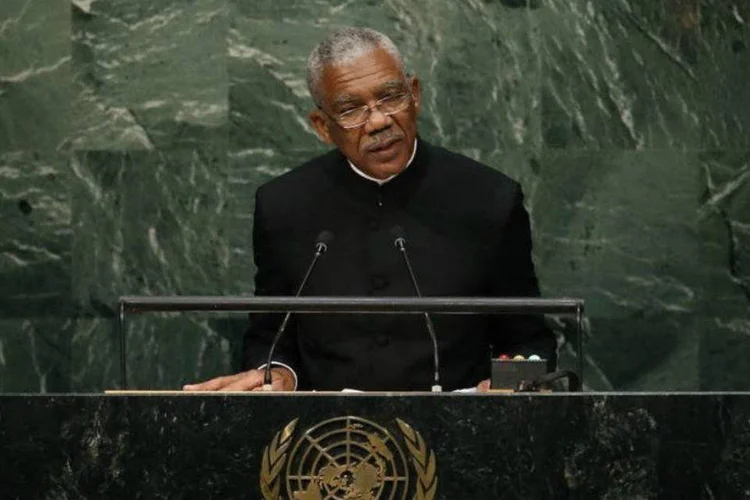 Presidente da Guiana, David Arthur Granger, faz discurso na ONU (Mike Segar/Reuters)