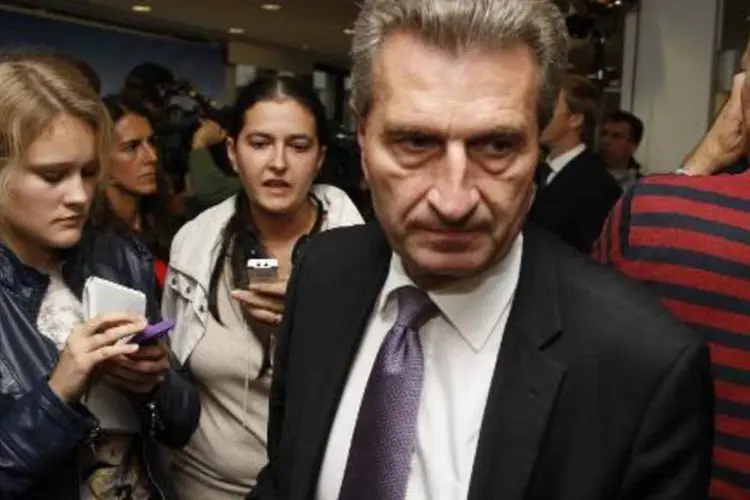 O comissário europeu de energia, Günther Oettinger, em Berlim (Odd Andersen/AFP)