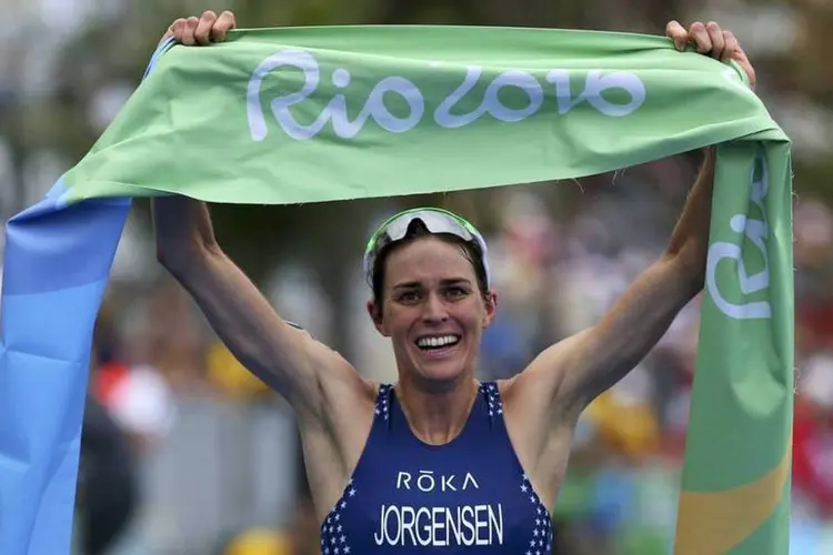 Gwen Jorgensen: Norte-americana levou ouro no triatlo feminino (REUTERS/Carlos Barria)