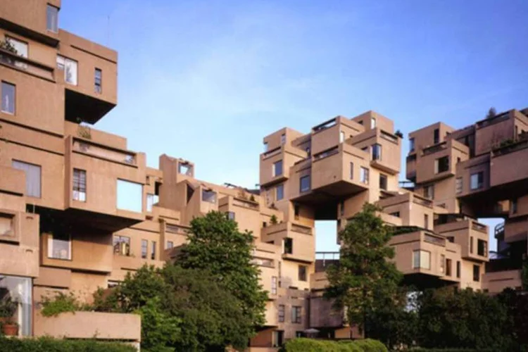 
	Habitat 67: os 158 apartamentos desse complexo foram pr&eacute;-fabricados e montados no local
 (Divulgação/Safdie Architects)