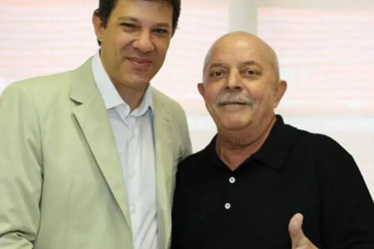 Fernando Haddad e Lula no hospital (Roberto Stuckert Filho/Instituto Lula)