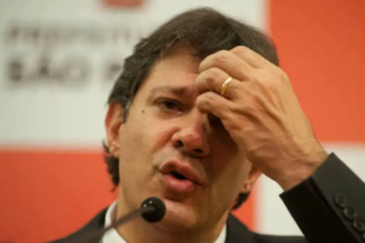 
	O prefeito de S&atilde;o Paulo, Fernando Haddad (PT): vereadores de oposi&ccedil;&atilde;o acusam o prefeito pelo incidente
 (Marcelo Camargo/ABr)