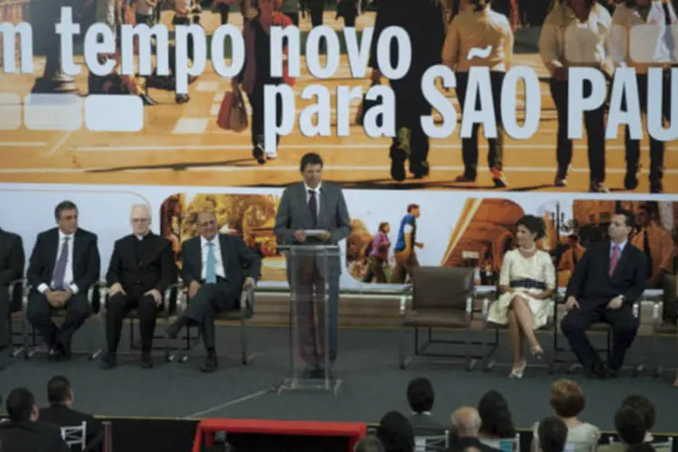 Fernando Haddad: No discurso de transmissão de cargo, o prefeito classificou a dívida da capital como "insustentável" (Marcelo Camargo/ABr)