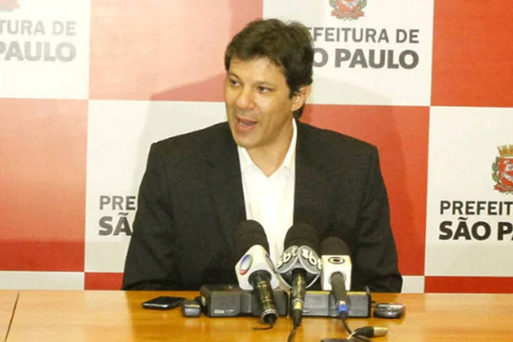 
	O prefeito de S&atilde;o Paulo, Fernando Haddad (PT): no encontro, Haddad informou que o munic&iacute;pio n&atilde;o tem receita para subsidiar ainda mais as tarifas do transporte p&uacute;blico.
 (Heloisa Ballarini/Prefeitura de São Paulo)
