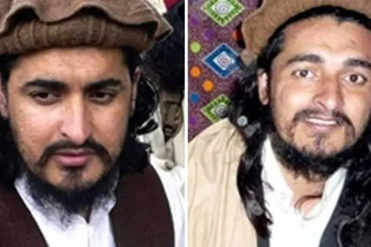 
	Hakimullah Mehsud: chefe do Taliban e Therik Paquist&atilde;o (TTP) foi morto junto com outros quatro insurgentes quando, depois de deixar uma mesquita em Danda Darpakhel
 (Montagem com fotos divulgação do FBI)
