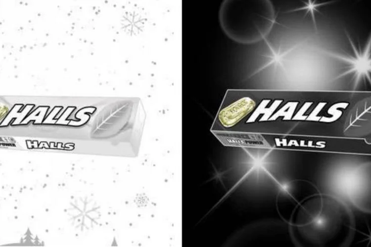 Halls no Twitter: "mágica", na verdade, é um PNG em camadas  (Reprodução/Twitter)
