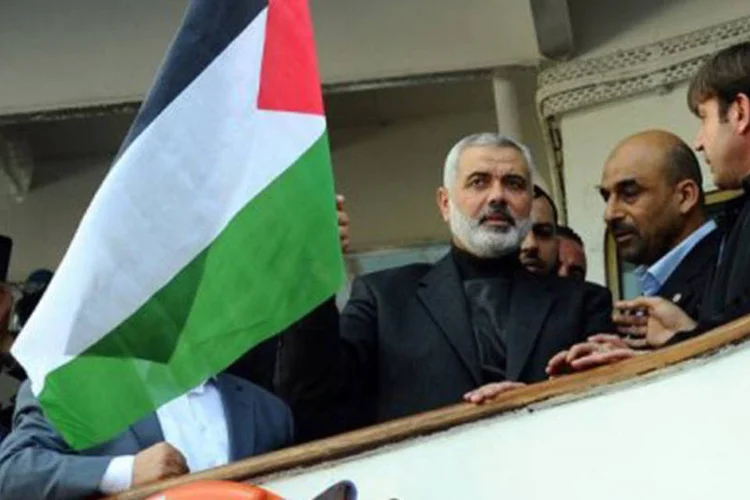 
	Haniyeh: segundo ele, &quot;a pol&iacute;tica (dos EUA) consagra a coloniza&ccedil;&atilde;o e a disfar&ccedil;a sob slogans de paz&quot;
 (Mustafa Ozer/AFP)