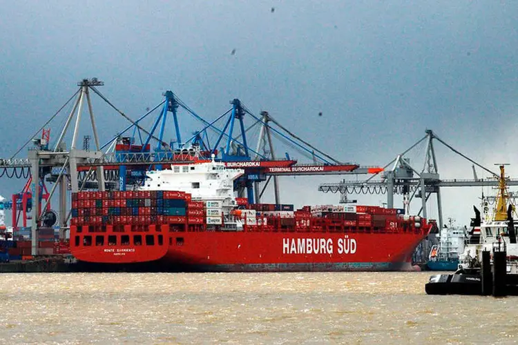 Navio Hamburg Süd: foram comprados seis navios porta contêineres (GeorgHH/WikimediaCommons)
