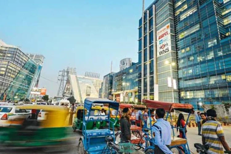 Centro financeiro de Haryana, na Índia (Frederic Soltan/Corbis/LatinStock)