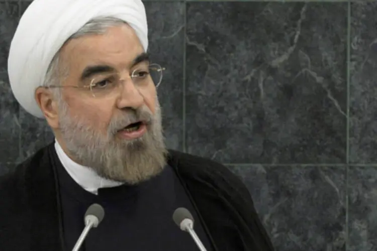 
	Hassan Rohani: presidente condenou terrorismo, que classificou de &quot;violenta praga&quot;, assim como &quot;utiliza&ccedil;&atilde;o de drones contra inocentes em nome do combate&quot; ao terror
 (Brendan McDermid/Reuters)