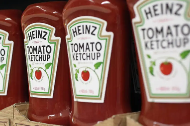 Embalagens de ketchup da Heinz (Oli Scarff//Getty Images)