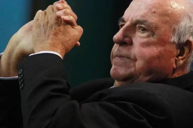
	Helmut Kohl, ex-primeiro ministro da Alemanha: de acordo com a fonte, Kohl abordou esse plano com a ent&atilde;o chefe do Governo brit&acirc;nica, Margaret Thatcher, durante uma visita de trabalho
 (Sean Gallup/Getty Images)