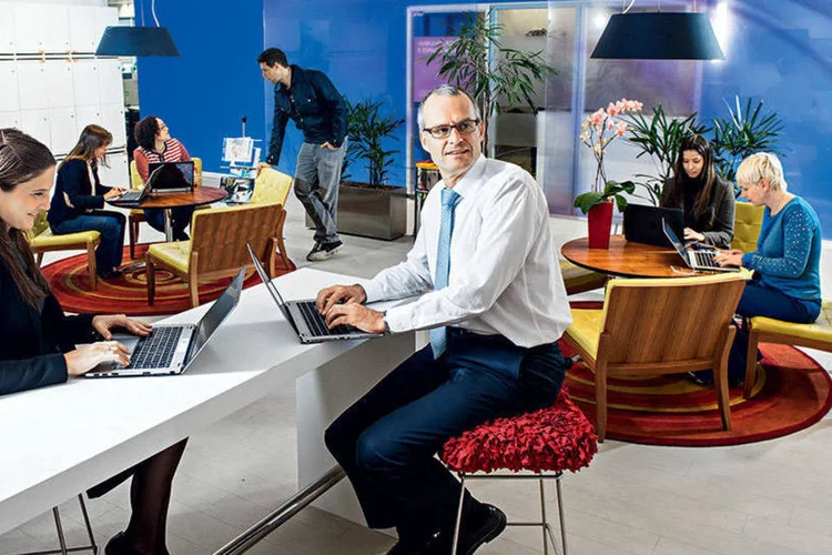
	Henk de Jonk, da Philips: o trabalho remoto trouxe aumento de 5% na produtividade
 (Germano Lüders / EXAME)