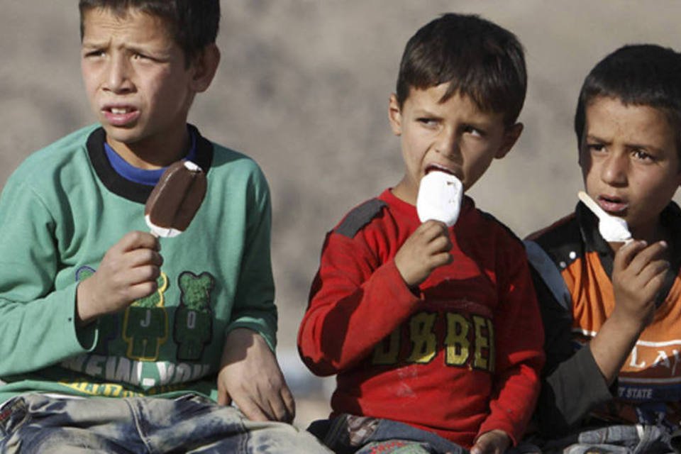Sorvetes aliviam calor e estresse da guerra no Afeganistão