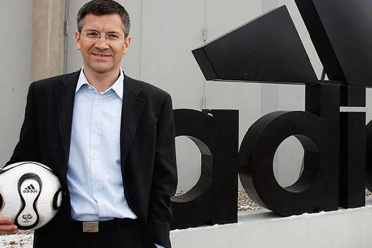 Herbert Hainer, da Adidas: em 2012, a empresa faturou 40 bilhões de reais, 9 bilhões menos do que a Nike (Jan Pitman/Getty Images)