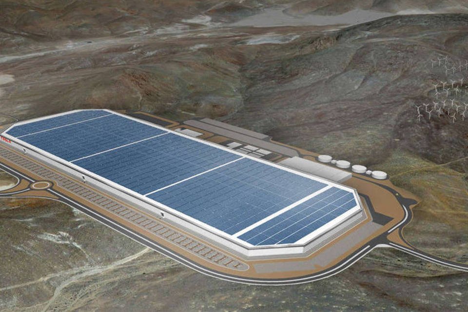 Gigafábrica: localizada em Nevada, EUA, fábrica deve ser inaugurada em julho (Divulgação/Tesla)