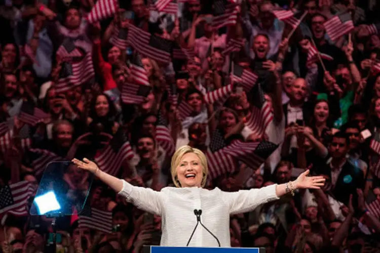 
	Hillary Clinton, candidata &agrave; presid&ecirc;ncia da Casa Branca: democrata recebeu o apoio p&uacute;blico do jornal The New York Times
 (Getty Images)