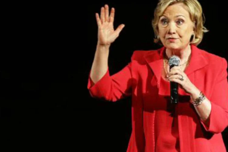 
	A ex-secret&aacute;ria de Estado americana Hillary Clinton d&aacute; uma palestra em uma institui&ccedil;&atilde;o educacional de Nova York, em 25 de julho de 2014
 (Getty Images North America/AFP)