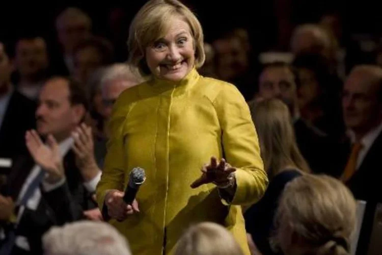 A ex-secretária de Estado dos Estados Unidos Hillary Clinton é vista durante conferência em Nova York (Stephen Chernin/AFP)