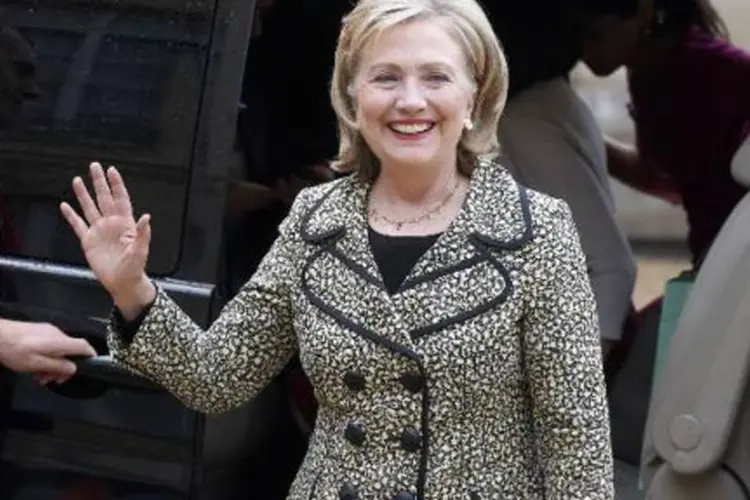 A ex-secretária de Estado americana Hillary Clinton: ela despistou possível candidatura à presidência (Thomas Samson/AFP)