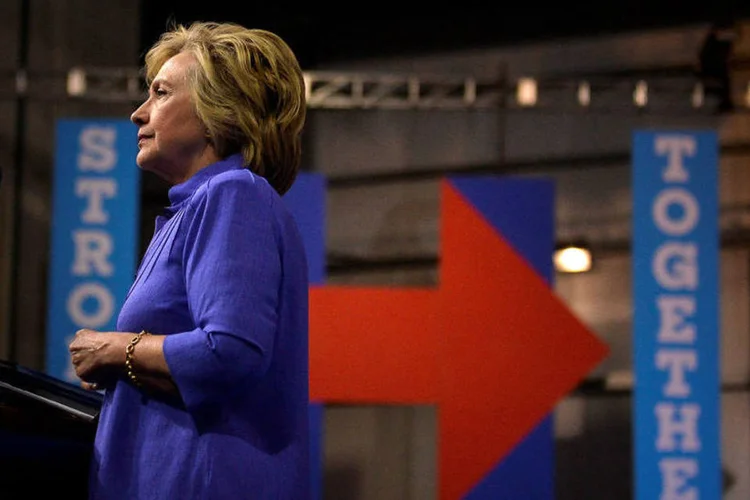 
	Hillary Clinton: Hillary afirmou que deve concentrar-se nas pol&iacute;ticas para criar emprego nos EUA
 (Charles Mostoller / Reuters)