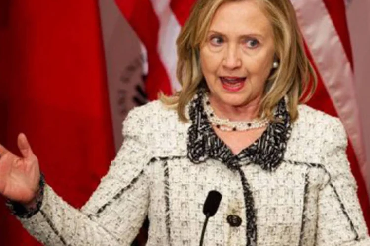 A conferência que teve a participação de Hillary e Patriota nesta segunda-feira coincide com a visita a Washington da presidente Dilma Rousseff (Paul J. Richards/AFP)