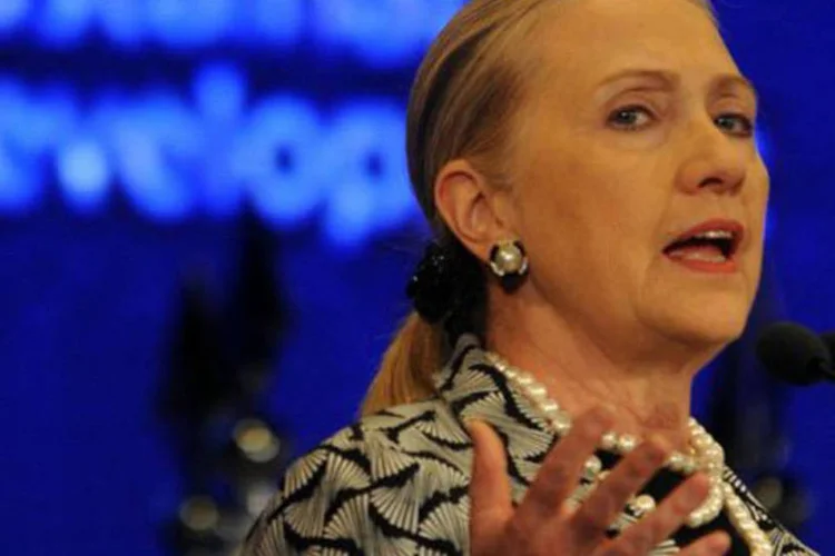 Hillary Clinton: a defesa desses direitos foi incluída em um primeiro rascunho da declaração, mas foi descartada
 (Antonio Scorza/AFP)