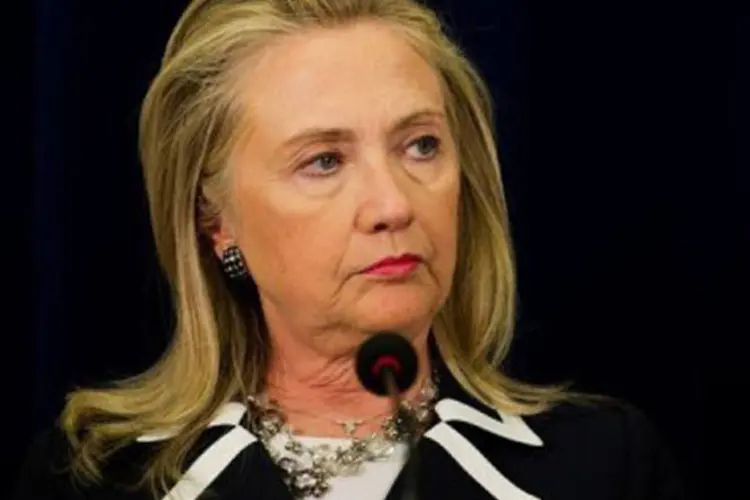 
	Hillary Clinton: a ex-secret&aacute;ria de Estado americana ainda possui uma lideran&ccedil;a de mais de 20 pontos percentuais sobre seu rival mais pr&oacute;ximo
 (Jim Watson/AFP)