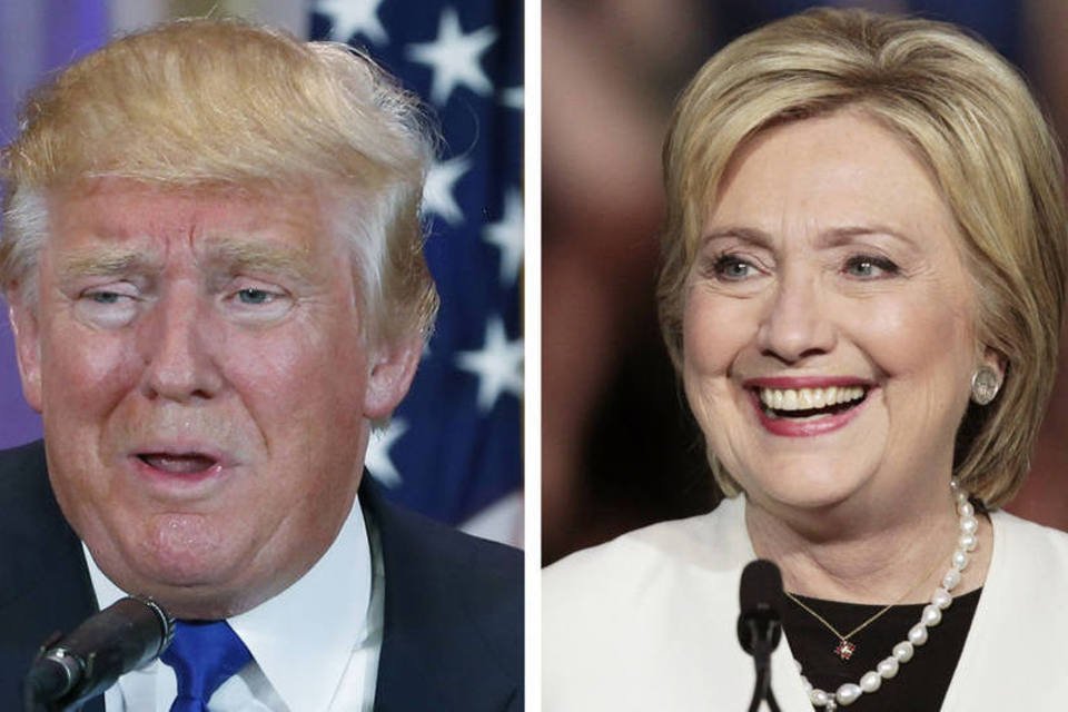 Nível nacional tem Hillary e Trump empatados, diz pesquisa