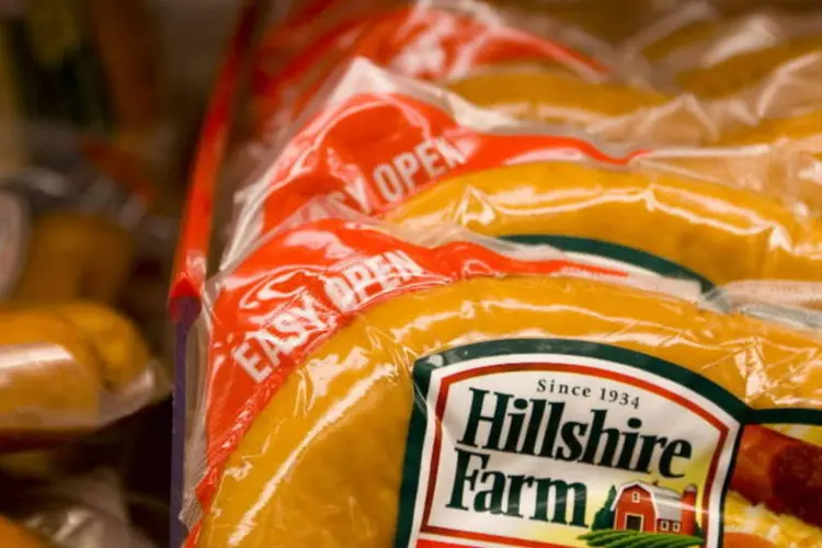 
	Salsichas da Hillshire em exposi&ccedil;&atilde;o em um supermercado de Nova York
 (Jin Lee/Bloomberg)