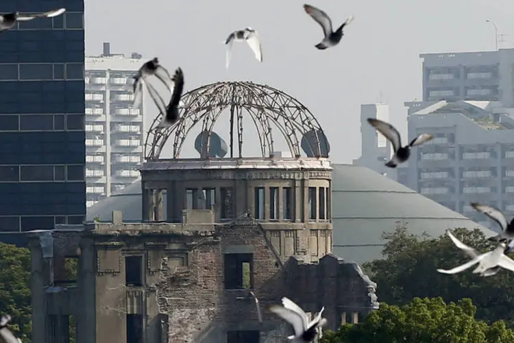 
	Hiroshima: a visita de Obama a Hiroshima est&aacute; agendada para o dia 27 de maio, junto com o primeiro-ministro japon&ecirc;s, Shinzo Abe
 (Toru Hanai / Reuters)