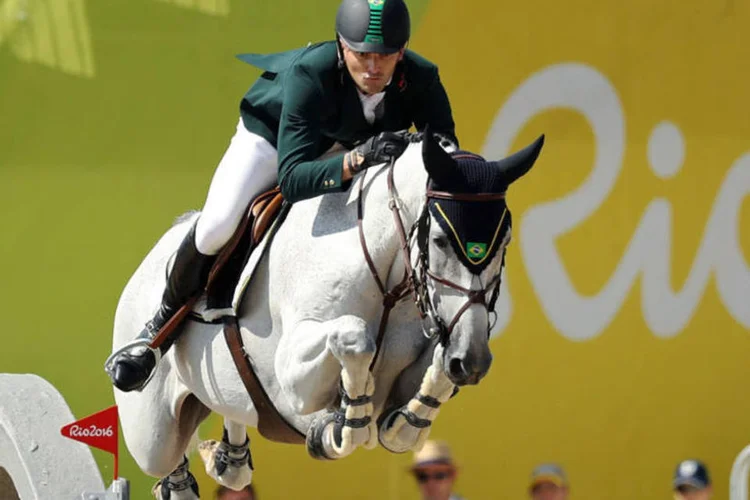 
	 Eduardo Menezes da equipe de salto do hipismo: Brasil ficou em 5&ordm; lugar
 (Reuters)
