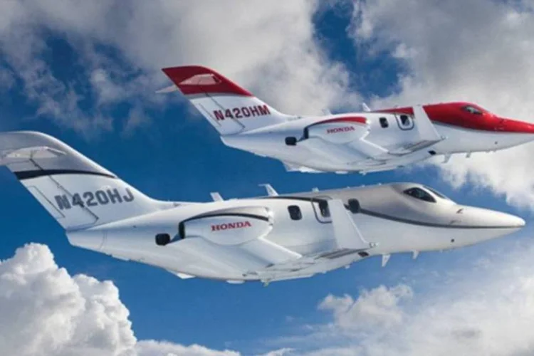 
	Avi&otilde;es HondaJet, da Honda Aircraft Company: Honda est&aacute; desafiando o Cessna, da Textron, e a pr&oacute;pria Embraer
 (Divulgação/Honda Aircraft Company)